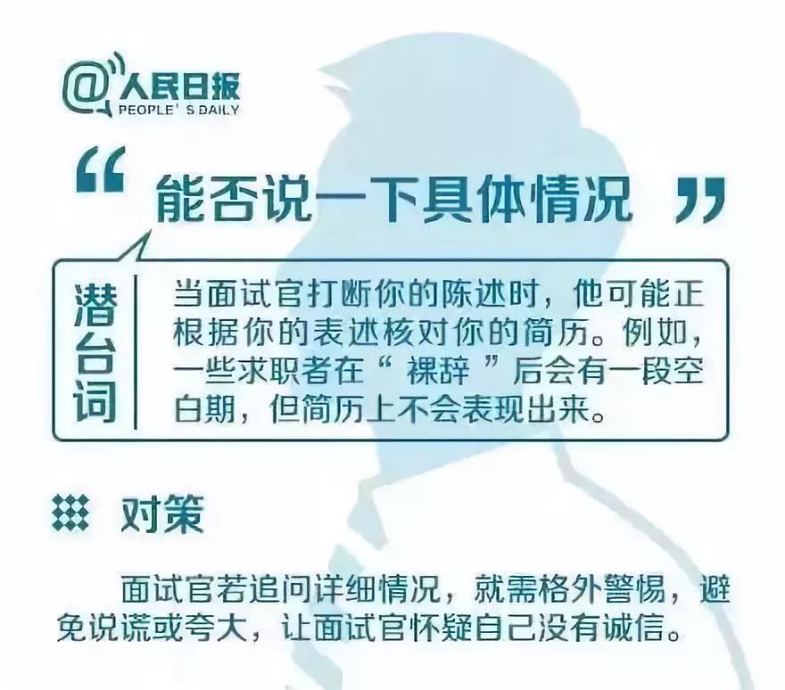 面試也有標(biāo)準(zhǔn)答案，這些“面試潛臺(tái)詞”你要懂